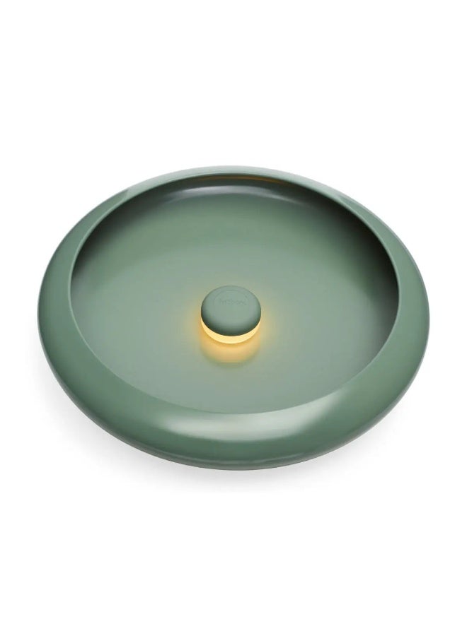 Fatboy Oloha bowl with lamp, multifunctional lamp, rechargeable LED Light, 8 hours of battery run time (37.5 x 8.2 cm) Large, Sage